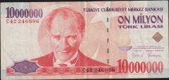 7.Emisyon 10 000 000 Lira C42 246896 Çok Temiz