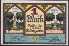 ALMANYA  1 MARK NOTGELD  1921 ÇİL