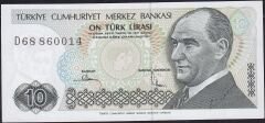 7.Emisyon 2.Tertip 10 Lira D68 860014 Çil