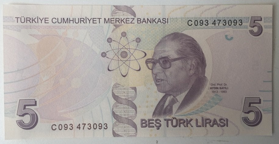 9.EMİSYON 5 LİRA 3.TERTİP C093 473 093 ÇİL