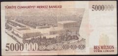 7.Emisyon 5 000 000 Lira D60 297661 Çok Temiz