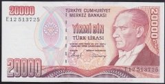 7.EMİSYON 1.TERTİP 20000 LİRA E12 513725 ÇİLALTI ÇİL
