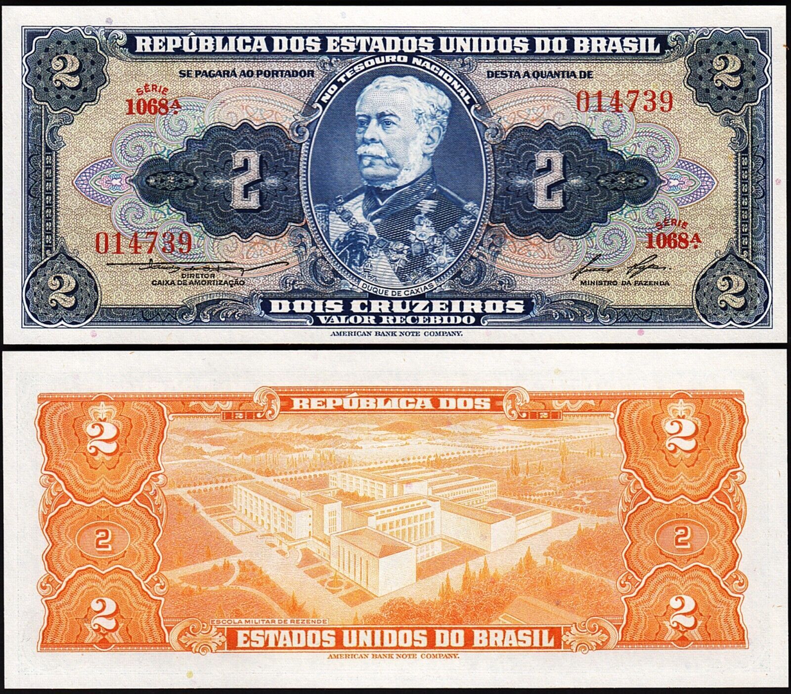 Brezilya 2 Cruzeiros 1954 Çil Pick 151b