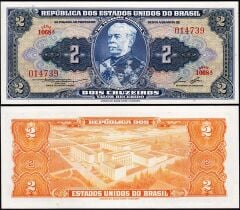 Brezilya 2 Cruzeiros 1954 Çil Pick 151b