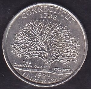 Amerika Çeyrek Dolar 1999 Hatıra Connecticut P