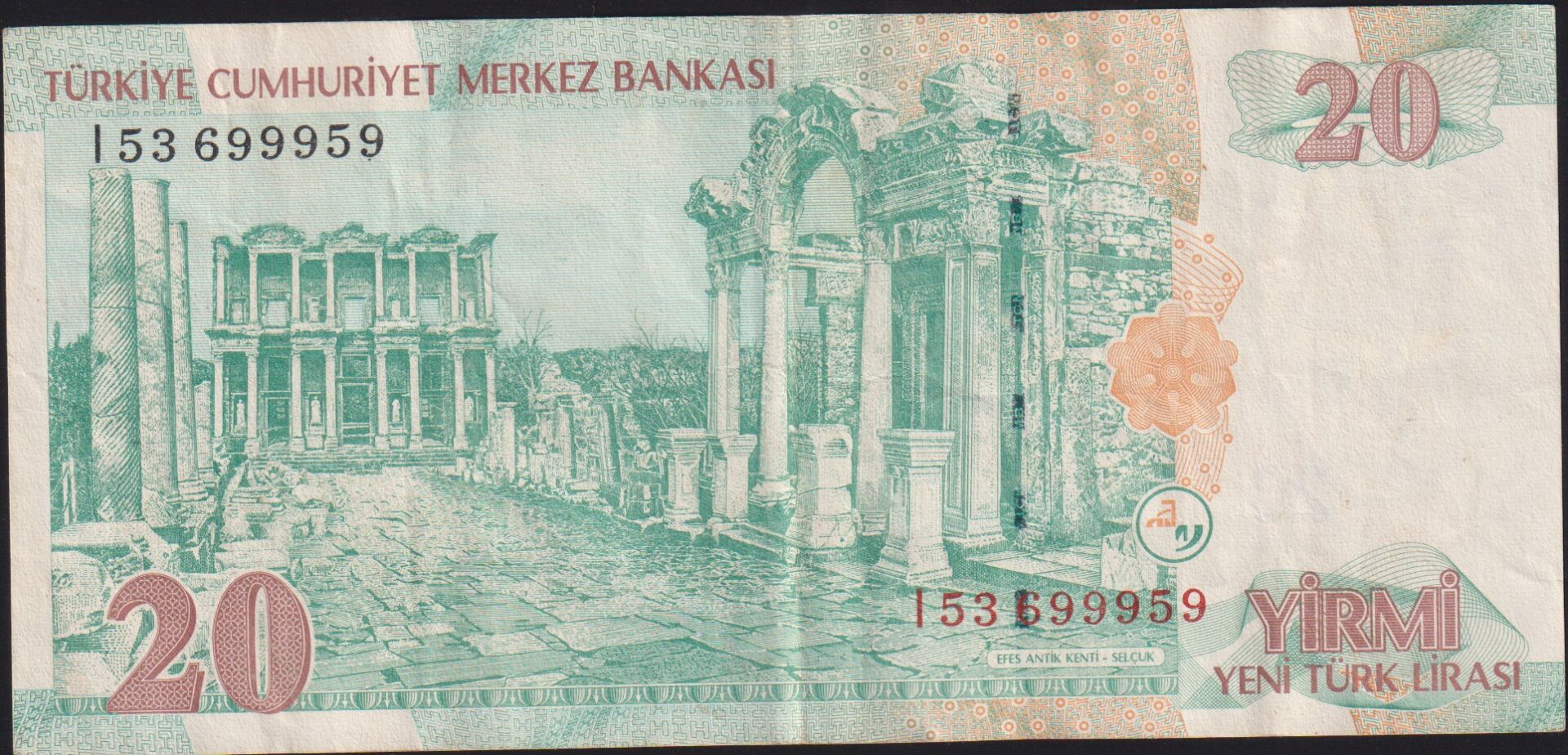 8.Emisyon 20 YTL I53 699959 Çok Temiz+