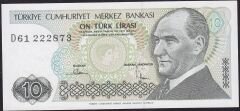 7.Emisyon 2.Tertip 10 Lira D61 222878 Çil