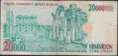 7.Emisyon 20 000 000 Lira D16 299204 Çok Temiz
