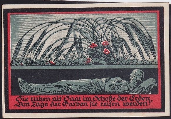 ALMANYA  1 MARK NOTGELD  1921 ÇİLALTI ÇİL