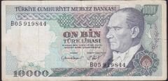 7.Emisyon 2.Tertip 10000 Lira B05 919844 Çok Temiz