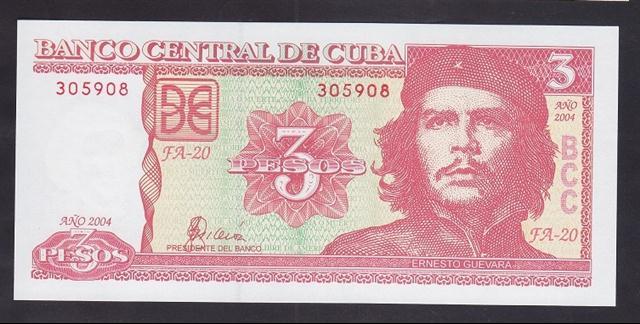 Küba 3 Pesos 2004 Çil - Guevara Pick127a