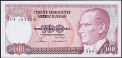 7.Emisyon 1.Tertip 100 Lira A01 560338 Çilaltı Çil
