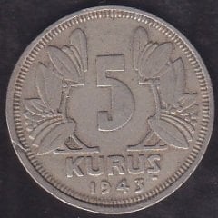 1943 YILI 5 KURUŞ