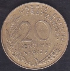 FRANSA 20 CENTİMES 1977