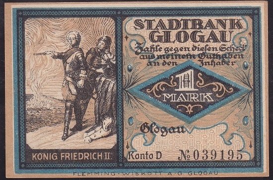 ALMANYA  1 MARK NOTGELD  ÇİL