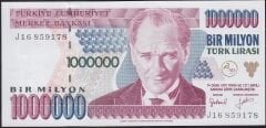 7.Emisyon 2.Tertip 1000000 Lira J16 859178 Çilaltı Çil