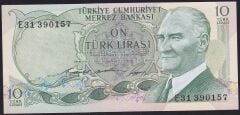 6.Emisyon 1.Tertip 10 Lira E31 3901XX Çil