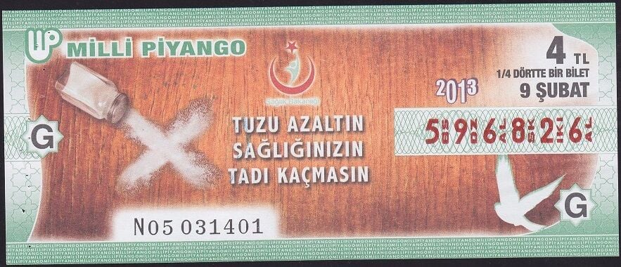 2013 9 Şubat Çeyrek Bilet - G Serisi