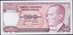 7.Emisyon 1.Tertip 100 Lira A02 938176 Çilaltı