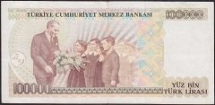 7.EMİSYON 1.TERTİP 100000 LİRA C57 072447 ÇOK TEMİZ +