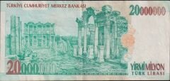 7.Emisyon 20 000 000 Lira C90 547135 Çok Temiz+