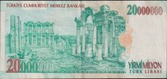 7.Emisyon 20.000.000 Lira C90 547135 Çok Temiz+