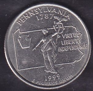 Amerika Çeyrek Dolar 1999 Hatıra Pennsylvania D