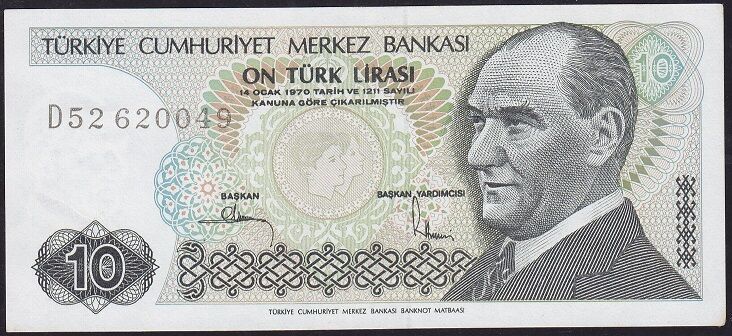7.Emisyon 2.Tertip 10 Lira D52 620049 Çilaltı