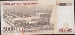 7.Emisyon 5 000 000 Lira D55 712123 Çok Temiz