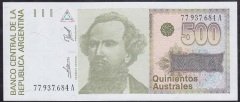 Arjantin 500 Australes 1990 Çil Pick 328b