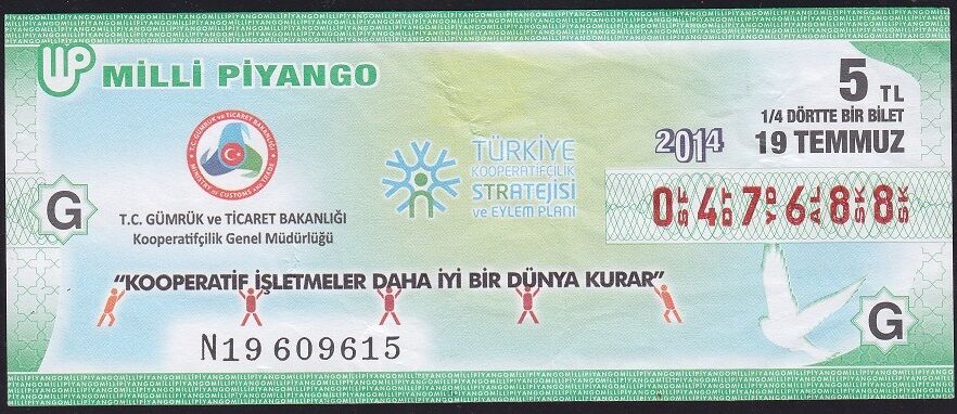 2014 19 Temmuz Çeyrek Bilet - G Serisi