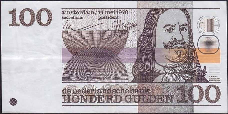 Hollanda 100 Gulden 1970 Çok Temiz +