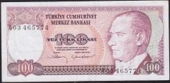 7.Emisyon 1.Tertip 100 Lira A03 465774 Çok Temiz