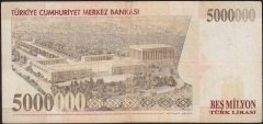 7.Emisyon 5 000 000 Lira A90 331269 Çok Temiz