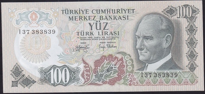 6.EMİSYON 2.TERTİP 100 LİRA I37 383839 ÇİLALTI ÇİL