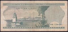6.Emisyon 1.Tertip 10 Lira C32 205130 Çok Temiz
