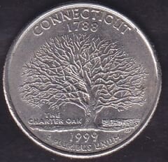 Amerika Çeyrek Dolar 1999 Hatıra Connecticut D