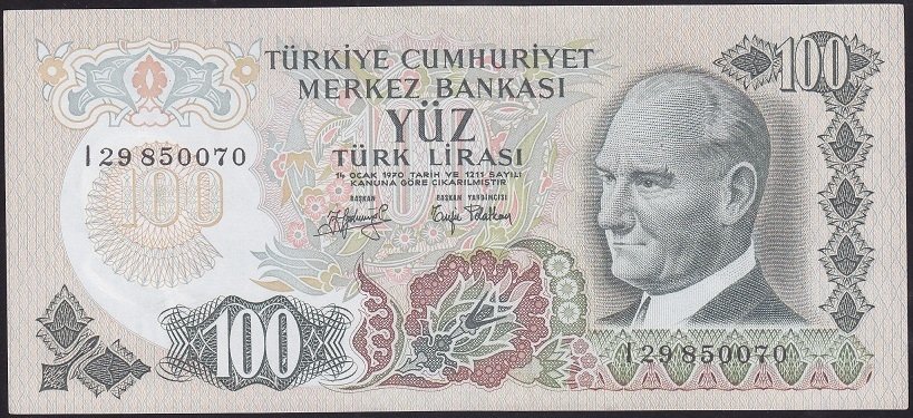 6.EMİSYON 2.TERTİP 100 LİRA I29 850070 ÇİLALTI +