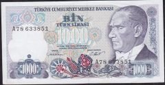 7.Emisyon 1.Tertip 1000 Lira A78 633851 Çilaltı Çil