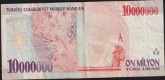 7.Emisyon 10 000 000 Lira C35 023481 Çok Temiz