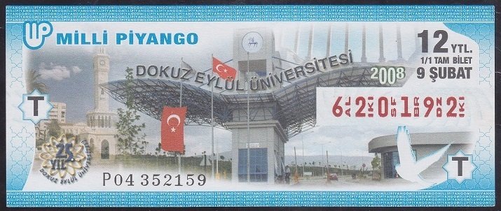 2008 9 ŞUBAT TAM BİLET T SERİSİ