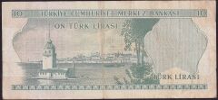 6.Emisyon 1.Tertip 10 Lira C11 220947 Çok Temiz