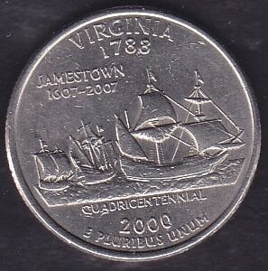 Amerika Çeyrek Dolar 2000 Hatıra Virginia P