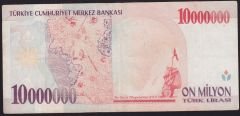 7.Emisyon 10 000 000 Lira C27 706916 Çok Temiz