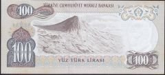 6.Emisyon 2.Tertip 100 Lira H03 268822 Çilaltı Çil ( Hafif Sararma var )