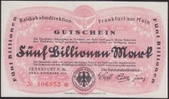ALMANYA 5 TRİLYON ( BİLLİON) MARK 1923 ÇİL