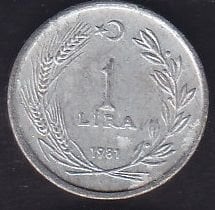 1981 Yılı 1 Lira