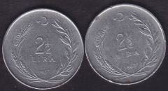 1967 Yılı 2.5 Lira (Ters Düz Takım)