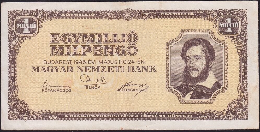 Macaristan 1000000 Pengo 1946 Çok Temiz+