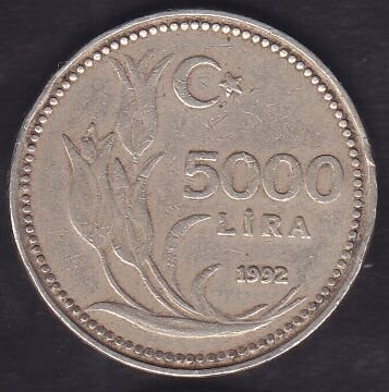 1992 Yılı 5000 Lira